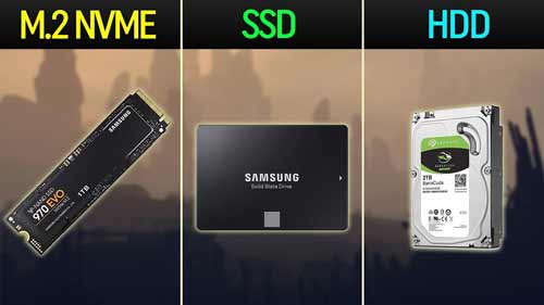 مقایسه هارد دیسک NVMe - HDD - SSD