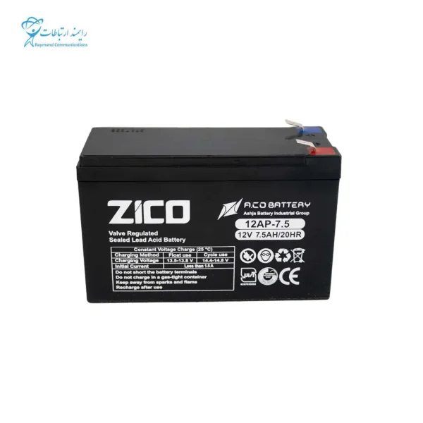 باتری یو پی اس 12ولت 7.5 آمپر زیکو ZICO-7.5Ah